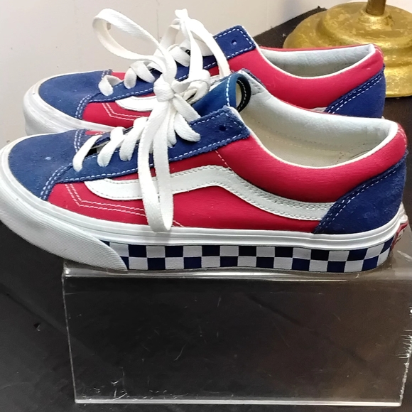Vans Kids Red and Blue Sneakers - Picture 4 of 6